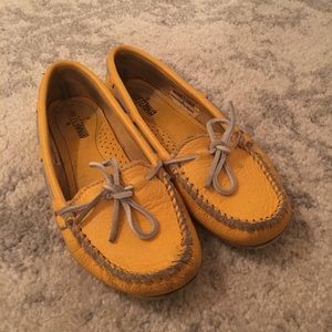 SALE! Marigold yellow Minnetonka moccasins 7